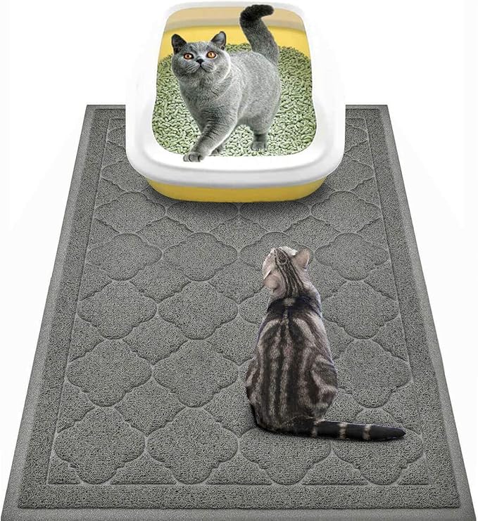 WePet Cat Litter Box Mat, Kitty Premium PVC Pad, Durable Trapping Rug, by WePet