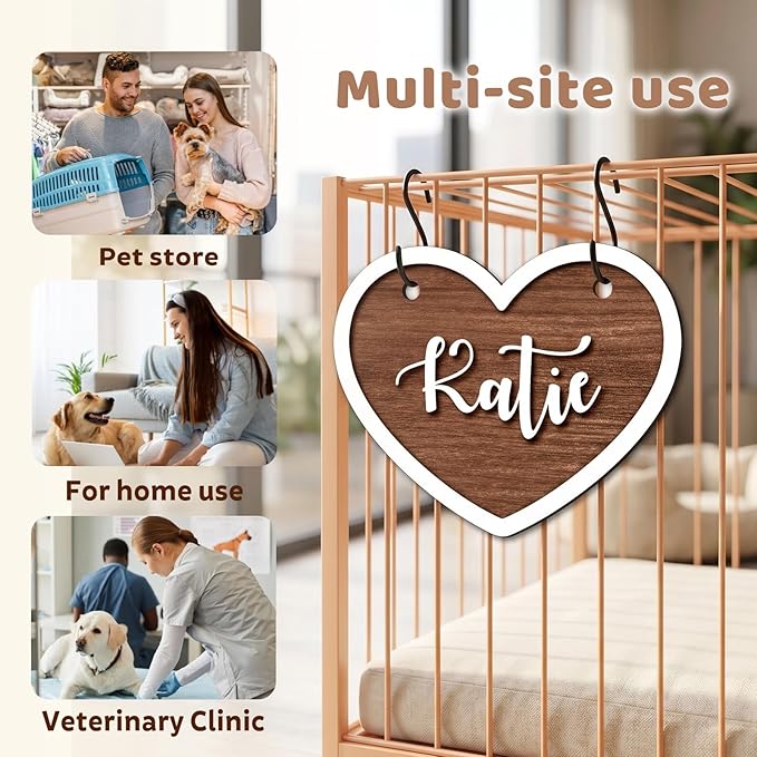 Personalized Dog Room Decor Custom Dog Crate Accessories Name Plate Doghouse - Image 4