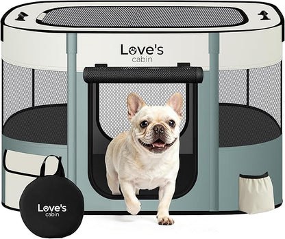 Love's cabin Pet Puppy Dog Playpen, Small Dog Tent Crates Cage Indoor/Outdoor by Lovescabin