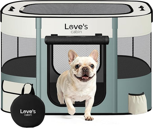 Love's cabin Pet Puppy Dog Playpen, Medium Dog Tent Crates Cage Indoor/Outdoor by Lovescabin