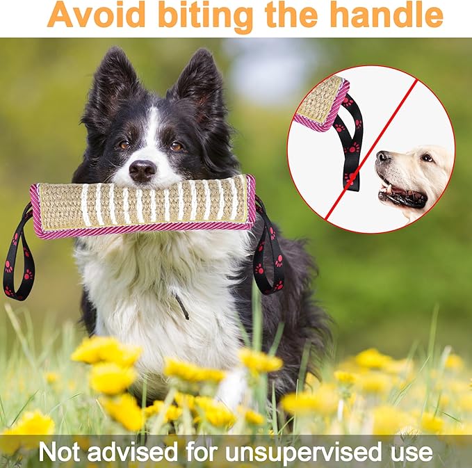 Dog Tug Toy Dog Bite Jute Pillow Pull Toy - Image 7
