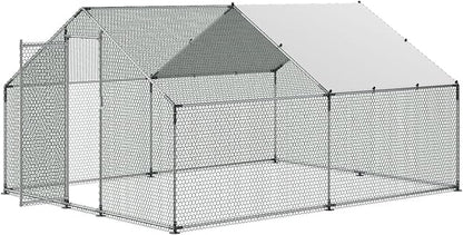 VEVOR Large Metal Chicken Coop, 9.8x13.1x6.5 ft Large Walk in Chicken Runs - Image 12