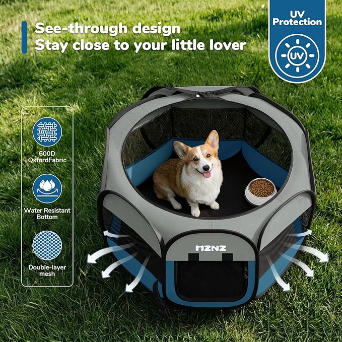 Dog Cat Playpen, Portable Puppy Pet Crate Indoors - Image 6