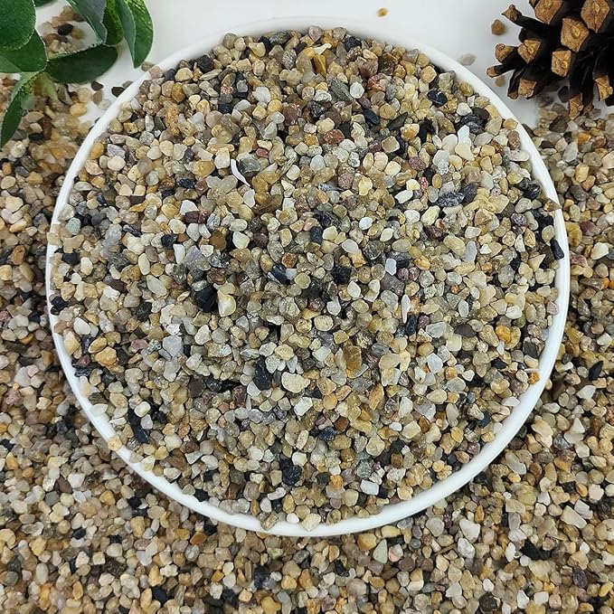 YISZM 20lbs Aquarium Gravel, 1/8" Natural River Rocks Succulent Cactus Pea by YISZM-ForYourNaturalLife