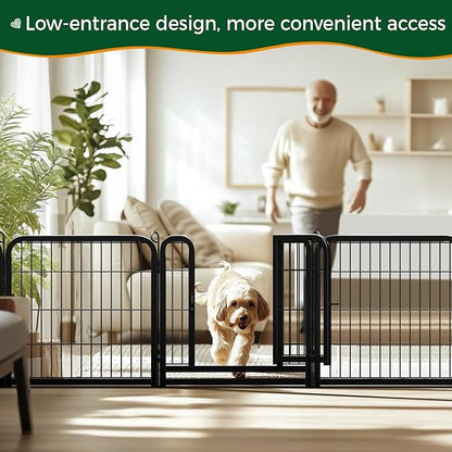 Yaheetech Dog Playpen Outdoor, 24 inch 8 Panels Dog Pen Indoor Heavy Duty Puppy - Image 5