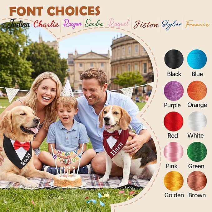 Personalized Wedding Dog Bandana - Image 2