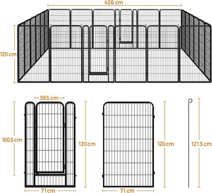 Yaheetech Dog Playpen Outdoor, 47 inch 24 Panels Dog Pen Indoor Heavy Duty - Image 6