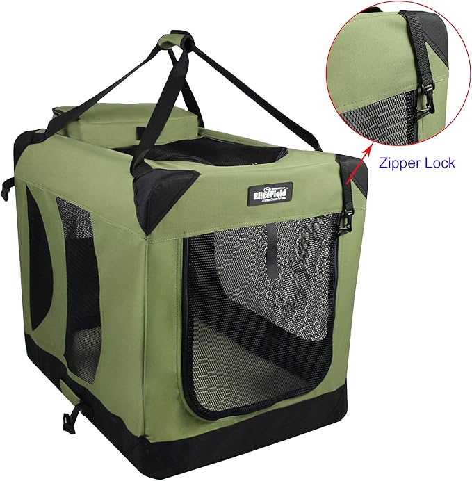 EliteField 3-Door Folding Soft Dog Crate - Image 2