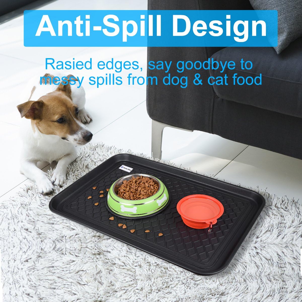 Multi-Purpose Boot Tray Mat,Shoe Tray Mat,Pet Bowl Tray,Waterproof Trays for Indoor and Outdoor Floor Protection,24" x 15"/Medium …