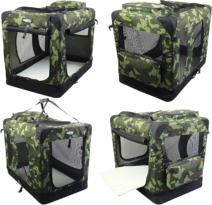 EliteField 3-Door Folding Soft Dog Crate - Image 3