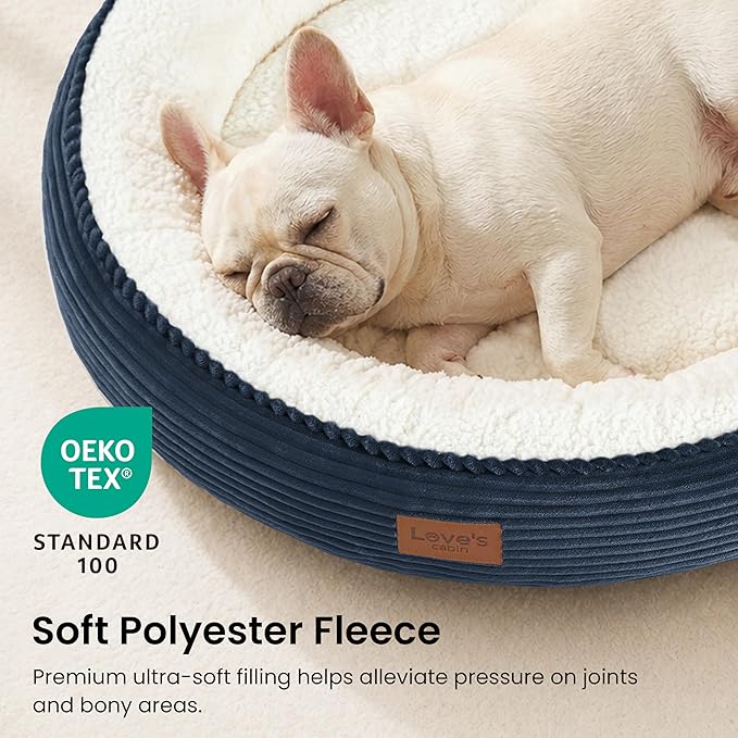 Love's cabin Round Donut Cat and Dog Cushion Bed, 30in Pet Bed - Image 7