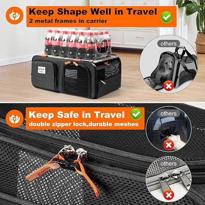 pidipiti 19x13x9 TSA Approved top Expandable pet Carrier - Image 5