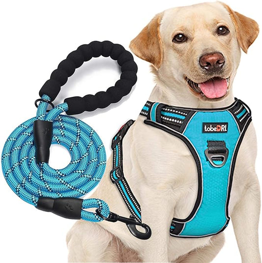 tobeDRI No Pull Dog Harness Adjustable Reflective Oxford Easy Control Medium by tobeDRI