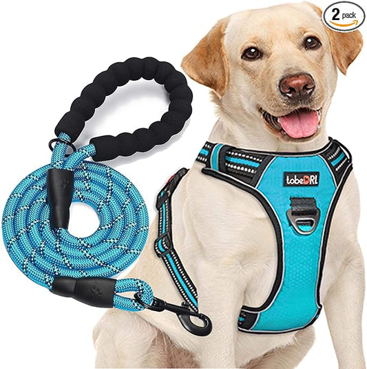tobeDRI No Pull Dog Harness Adjustable Reflective Oxford Easy Control Medium by tobeDRI