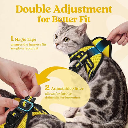 rabbitgoo Cat Harness and Leash, Step-in Escape Proof Kitten Harness Set - Image 3