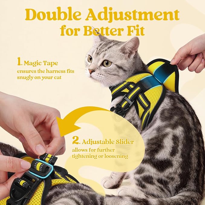rabbitgoo Cat Harness and Leash, Step-in Escape Proof Kitten Harness Set - Image 3