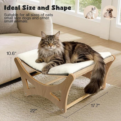 Cat Hammock Bed, Wooden Elevated Cat Beds - Image 2