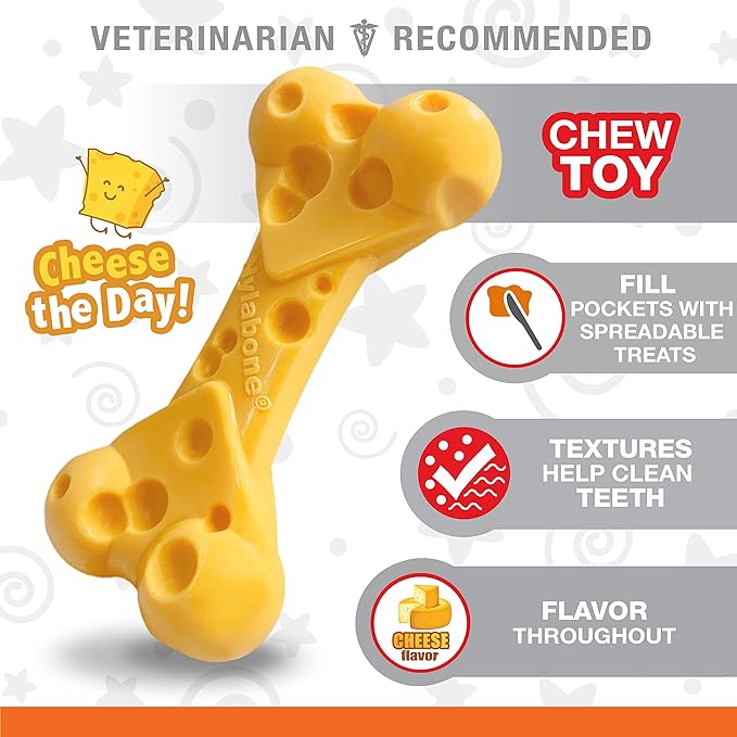 Nylabone Cheese Bone Power Chew Toy - Image 3