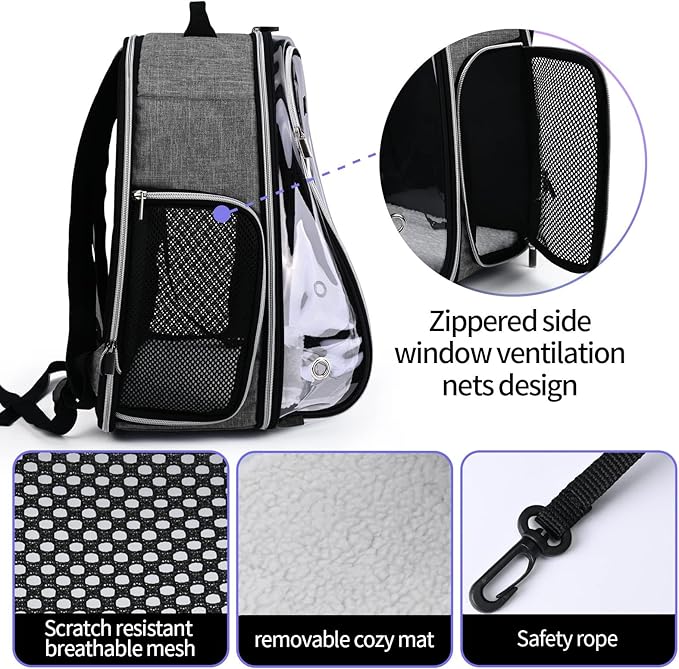 BAGLHER Cat Carrier Backpack Bubble - Image 3
