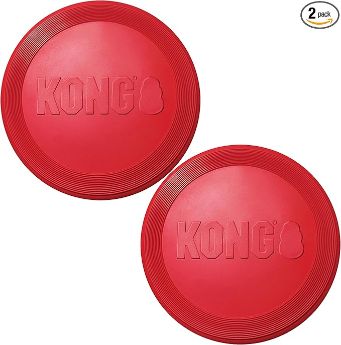 KONG Flyer - Durable Dog Toy for Outdoor Playtime - Natural Rubber Flying Disc by KONG