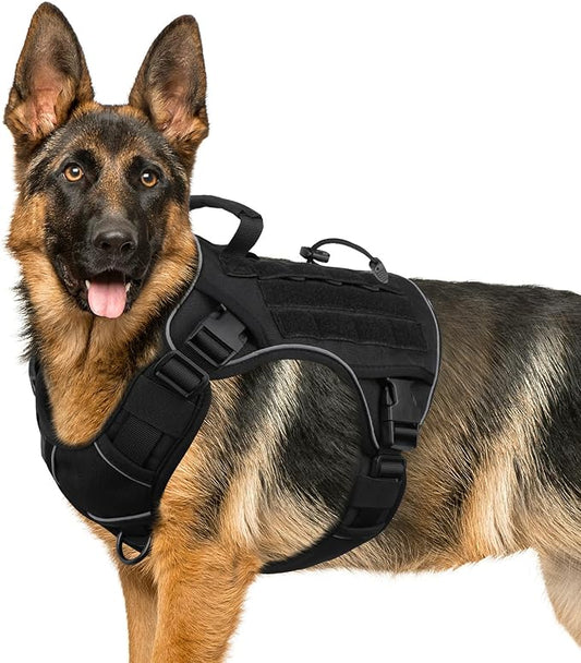 WINGOIN Black Tactical Dog Harness by WINGOIN