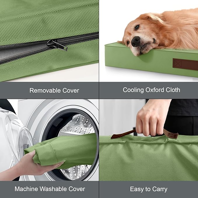 Outdoor Dog Bed for Medium Dogs, Waterproof Dog Crate Mat Orthopedic Egg Crate - Image 6