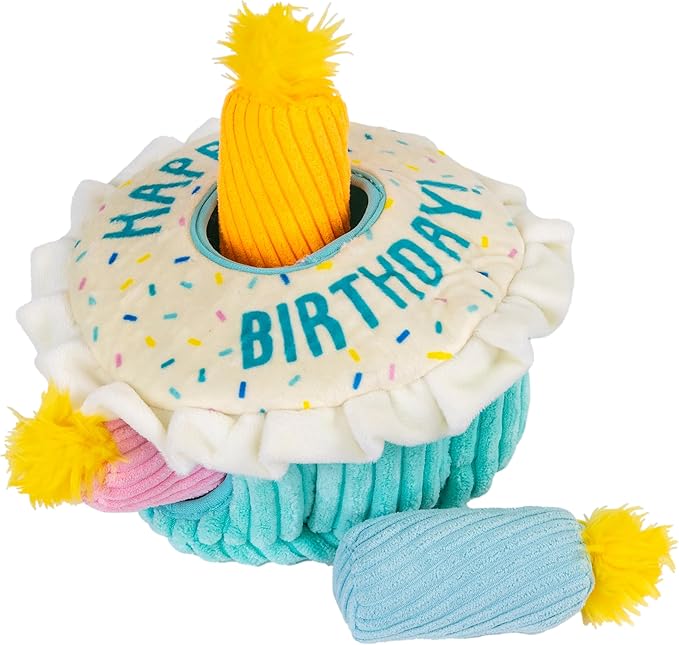 Outward Hound Hide-A-Birthday-Cake Dog Toy – Interactive 2‑in‑1 Plush Puzzle by OutwardHound