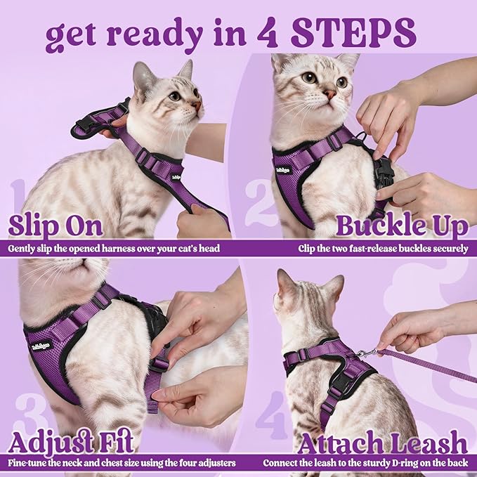rabbitgoo Cat Harness and Leash Set, Escape Proof Vest Harness - Image 8