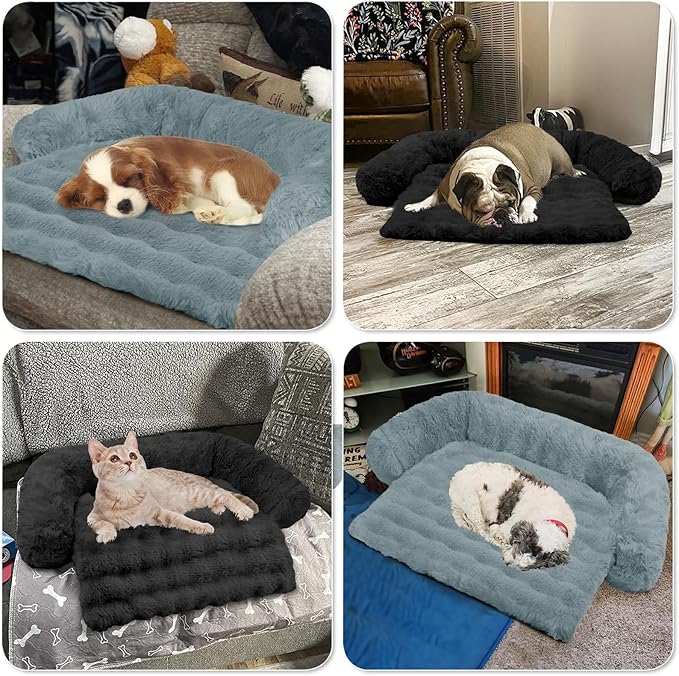 GGIB Dog Couch Cover Calming Plush Dog Bed Mat - Image 7