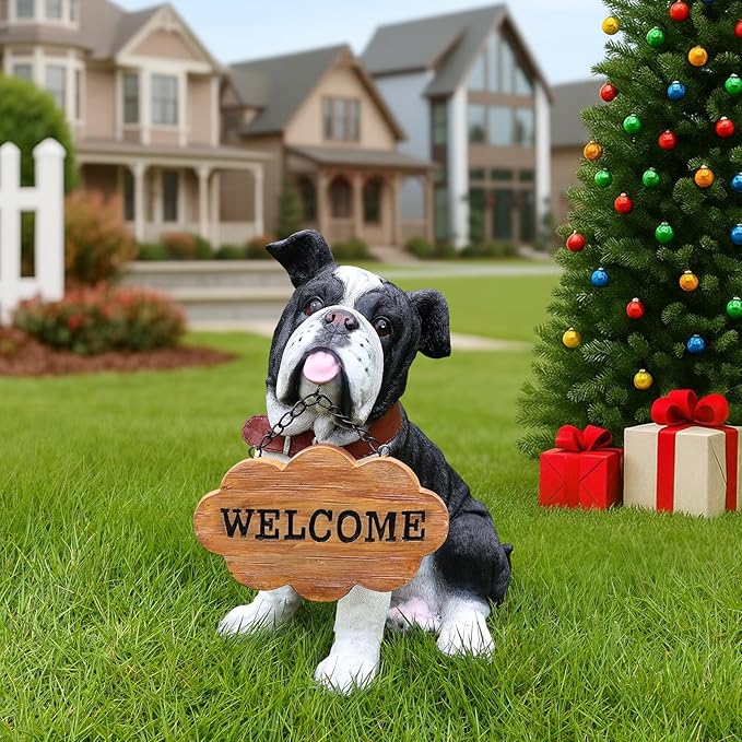 English Bulldog Dog Garden Statue - Image 3