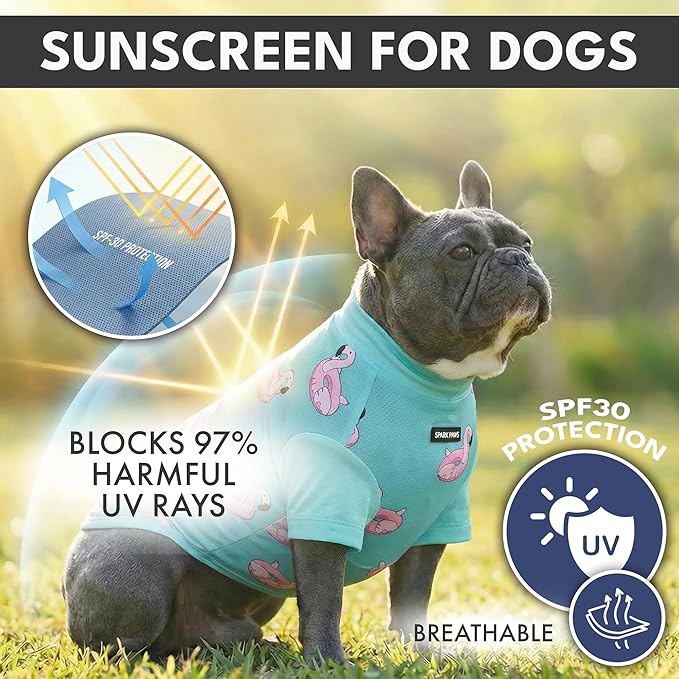 Spark Paws Sunblock Dog T-Shirt, SPF30 Protection, Lightweight Breathable Quick - Image 2