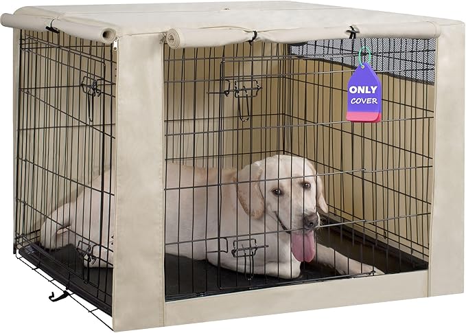 HiCaptain Dog Crate Cover 42.0" L x 28.0" W x 30.0" H by HiCaptain