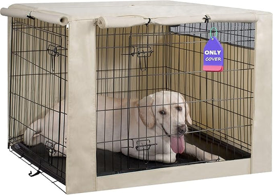 HiCaptain Dog Crate Cover 42.0" L x 28.0" W x 30.0" H by HiCaptain