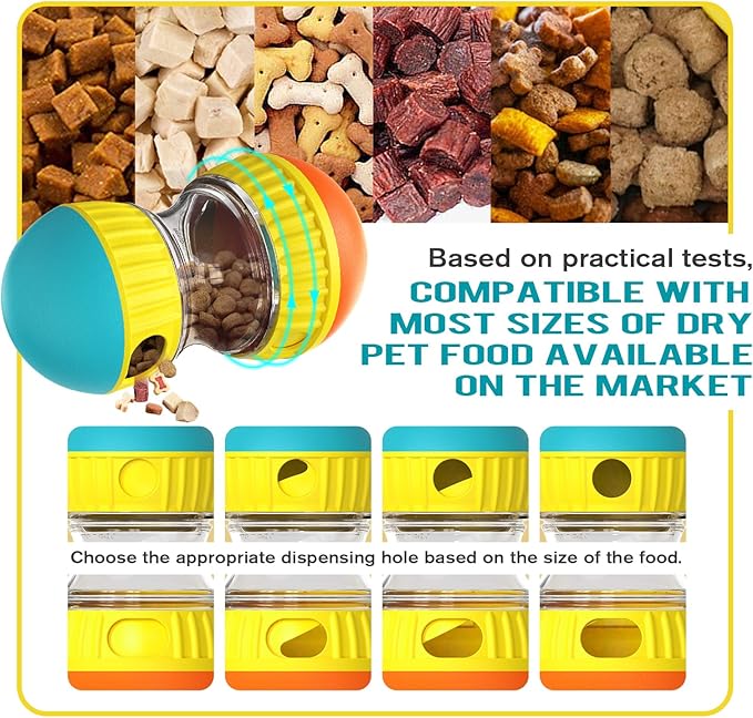 BSISUERM Dog Treat Dispensing Puzzle Toy Adjustable Food Dispenser Slow Feeder - Image 3