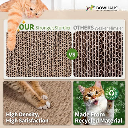 BOWHAUS Curved Cat Scratcher Cardboard, Reversible Scratcher, Durable & - Image 3