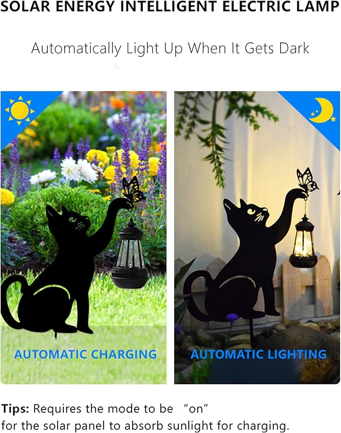 Cat and Dog Metal Decorative Garden Stakes, Silhouette Stakes Animal, Yard Art - Image 4