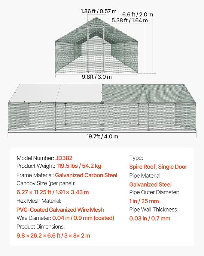 VEVOR Large Metal Chicken Coop - Image 7