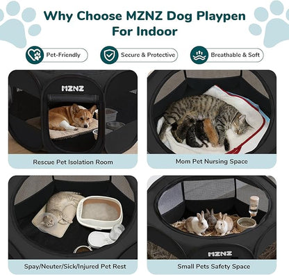 Dog Cat Playpen, Portable Puppy Pet Crate Indoors - Image 3