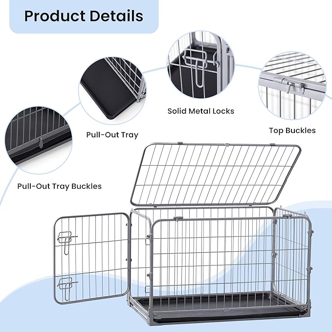 ZOMISIA Collapsible Dog Crate for Medium Dogs - Image 2