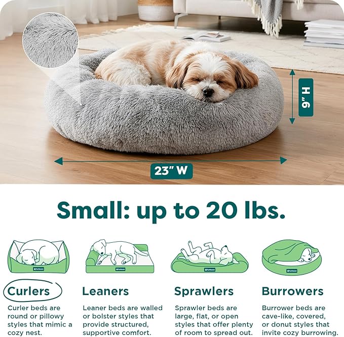 FurHaven 23" Calming Donut Dog Bed - Image 4