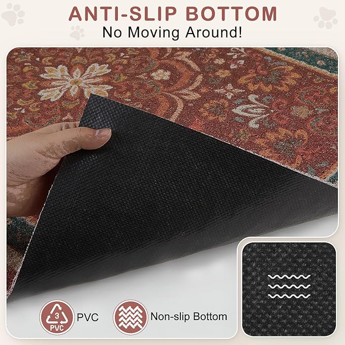 Unicorn Catcher Cat Litter Mat 33" x 22" Non-Slip Litter Box Mat Washable - Image 3