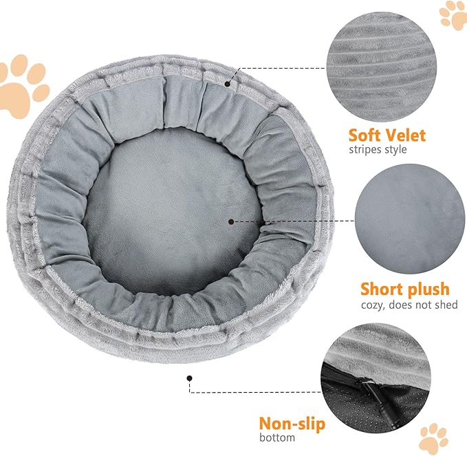 Heated Cat Bed for Indoor Cats, 20’’ Electric Cat Heated Bed Pet Warming Bed - Image 3