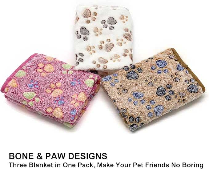 SORKUT 1 Pack 3 Puppy Dog Blankets Super Soft Warm Sleep Mat Fluffy Premium - Image 2