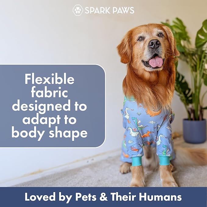 Spark Paws Dog Pajama, Dog Recovery Suit Male, Ultra-Soft and 4-Way Stretch - Image 6