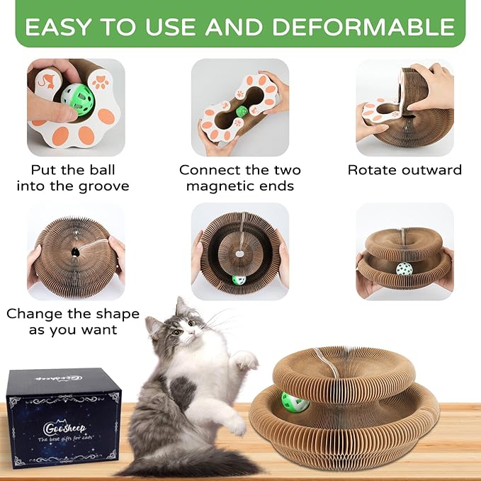 Goosheep Kitty Kurlz Accordion Magic Organ Cat Scratcher Toys - Image 4