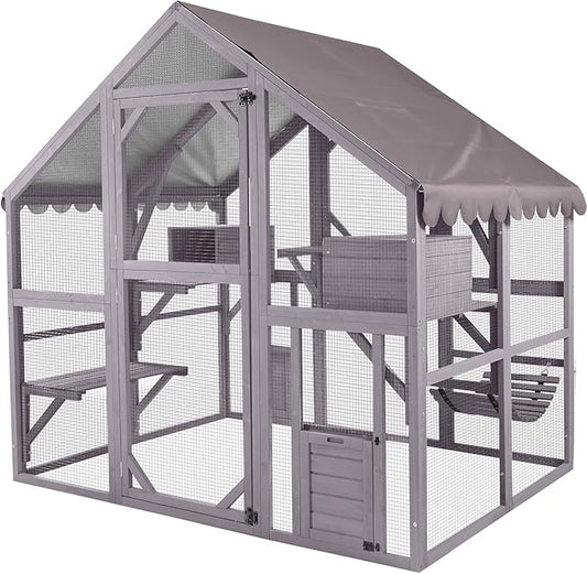 Aivituvin Catio Outdoor Cat Enclosure 28ft² Large by Aivituvin