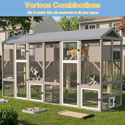 Ketive Catio Outdoor Cat Enclosure Large Walk-in Cat House - Image 8