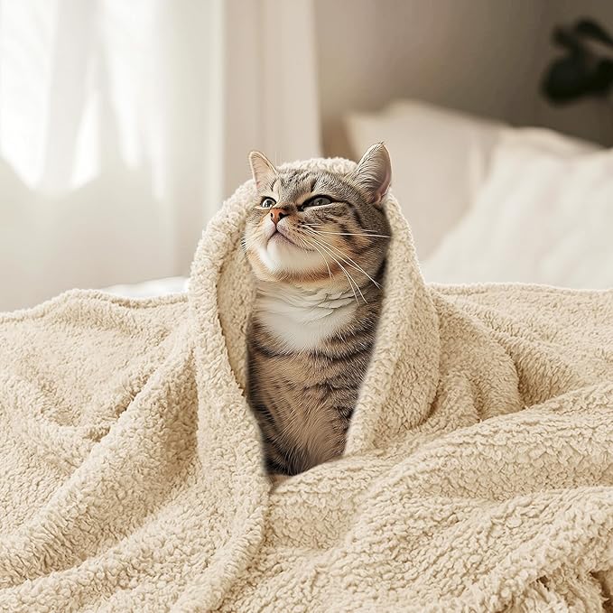 Luciphia Premium Fleece Dog Puppy Blanket Soft Pet Sherpa Calming Cat Blanket - Image 6