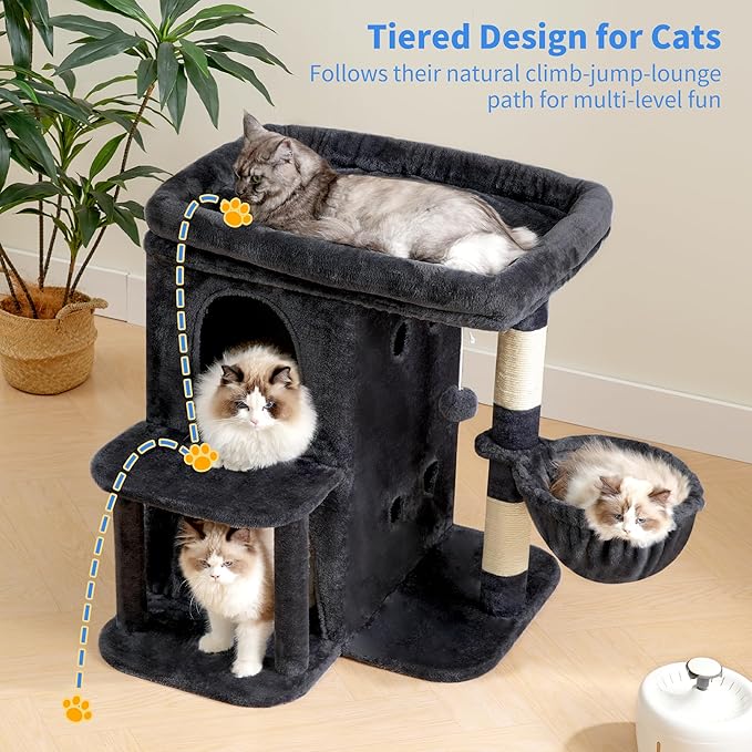 Heybly Cat Tree, 26.3-inch Cat Tower - Image 2