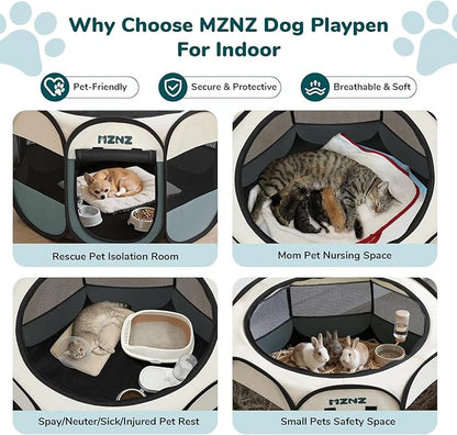 Dog Cat Playpen, Portable Small Animal Playpen Crate Indoor - Image 3